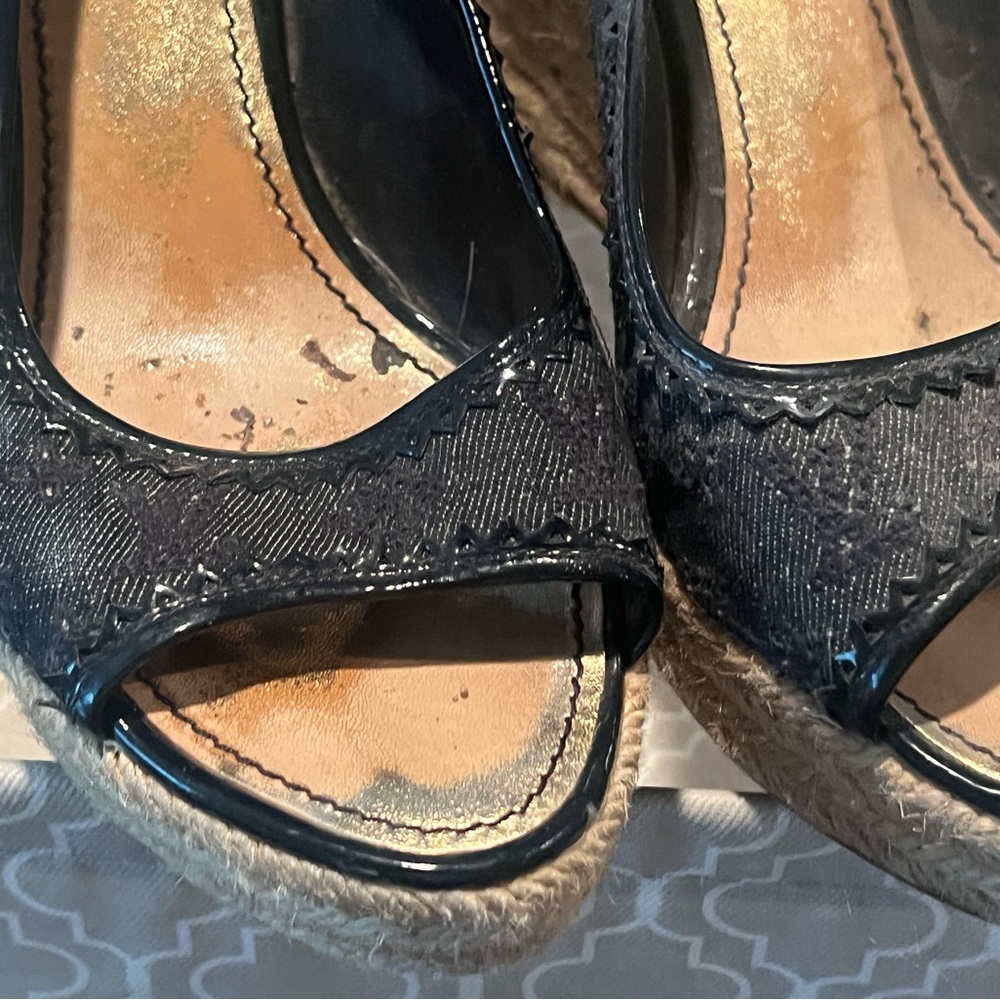 Louis Vuitton espadrille.. black gently worn